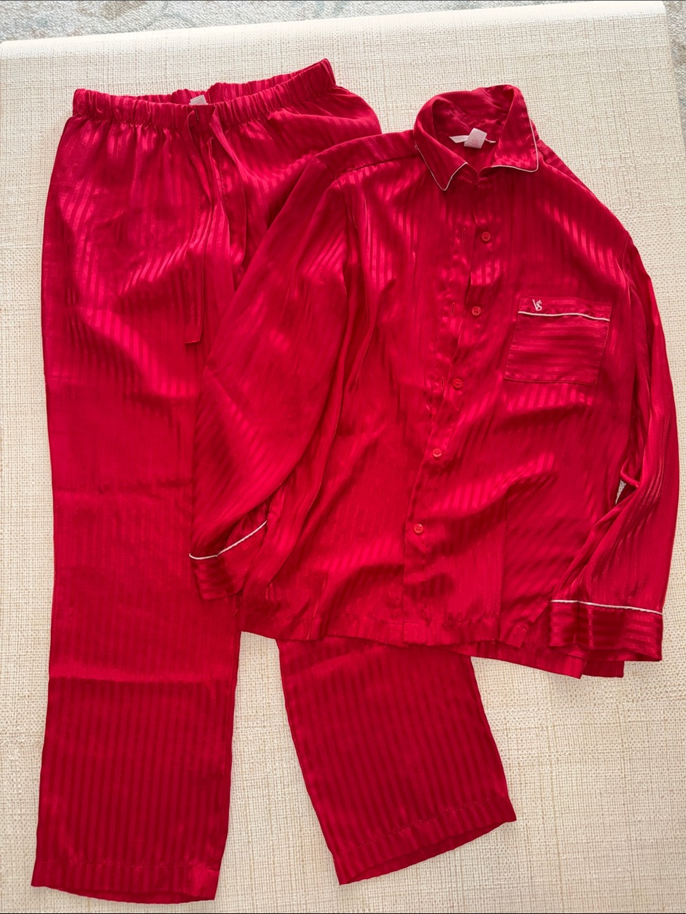 VICTORIA'S SECRET Signature Satin Long Pajama Set